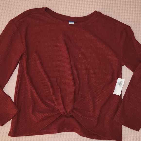 Old Navy Rich Red Long Sleeve Top - Picture 1 of 6